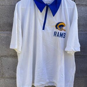 Vintage 80s Los Angeles Rams Sandknit Mesh Polo Jersey Size Mens 2XL